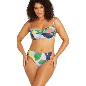 Artesands Women's L'Avana Botticelli Bandeau D DD Bikini Top Size 8 Multi NWT